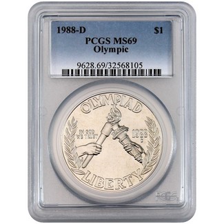 1988D Olympic Commem Dollar PCGS MS69