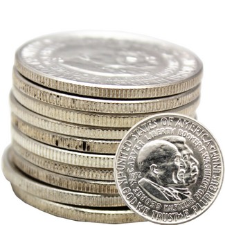 Washington-Carver Silver Commemorative Half Dollar XF-AU Condition (10-Count)