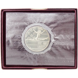 1992 Olympic Gymnastics Commem Half Dollar BU OGP