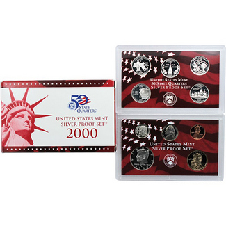 2000 Silver Proof Set 10 pc OGP