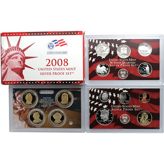 2008 Silver Proof Set 14 pc OGP