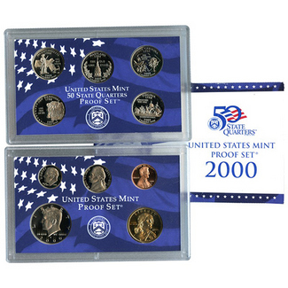 2000 Proof Set in OGP (10 coins)