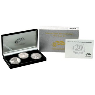 2006 3 Piece Silver Eagle Anniversary Set OGP