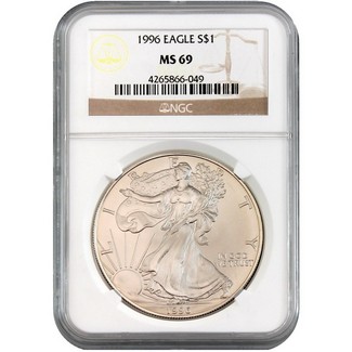 1996 Silver Eagle NGC MS69