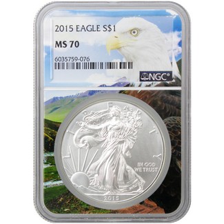 2015 Silver Eagle NGC MS70 Eagle Core