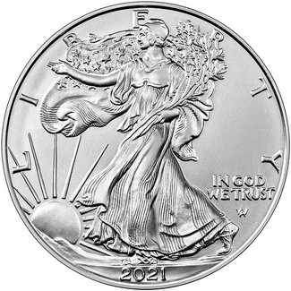 2021 1oz .999 Fine Eagle Landing Type 2 Silver Eagle BU