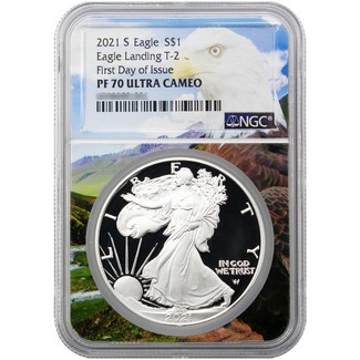 2021 S Eagle Landing Type 2 Proof Silver Eagle NGC PF70 UC FDI Eagle Core