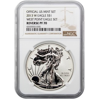 2013 W Reverse Proof Silver Eagle NGC PF70 Brown Label