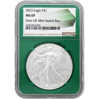 2023 Silver Eagle NGC MS69 Green Core
