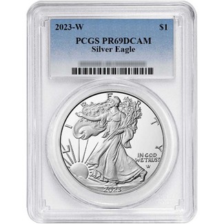 2023 W Proof Silver Eagle PCGS PR69 DCAM Blue Label