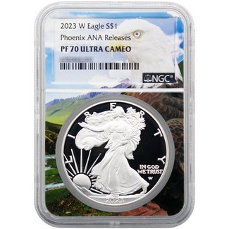 2023 W Proof Silver Eagle NGC PF70 Ultra Cameo Phoenix ANA Releases Eagle Core