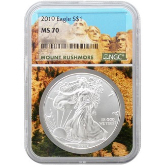 2019 Silver Eagle NGC MS70 Mount Rushmore Core