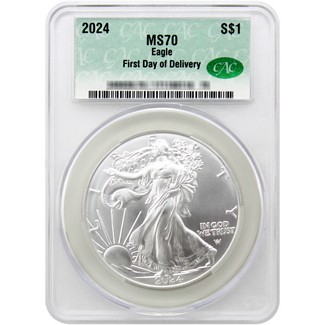 2024 Silver Eagle CAC MS70 First Day of Delivery | The Coin Vault