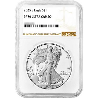 2025 S Proof Silver Eagle NGC PF70 UC Brown Label | The Coin Vault
