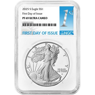 2025 S Proof Silver Eagle NGC PF69 UC FDI 1st Label