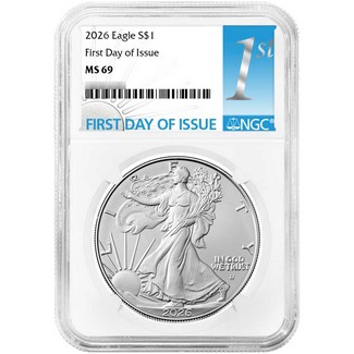 2026 Silver Eagle NGC MS69 FDI 1st Label