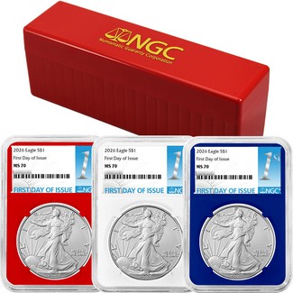 2026 SAE NGC MS70 FDI Red, White, & Blue 1st Label | The Coin Vault