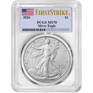 2026 Silver Eagle PCGS MS70 FS Flag Label