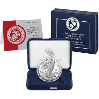 2025 Proof Silver Eagle 250th Anniversary United States Marine Corps Privy OGP