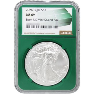 2026 Silver Eagle NGC MS69 Green Core