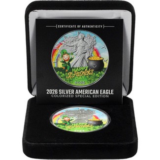 2026 Silver Eagle Colorized St. Patrick's Day Edition