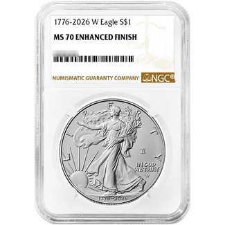 1776-2026 W Enhanced Uncirculated Silver Eagle 250th Anniversary Liberty Bell Privy NGC MS70 Brown Label