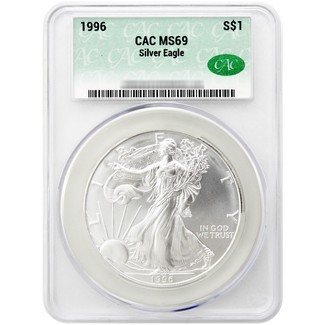 1996 Silver Eagle CAC MS69