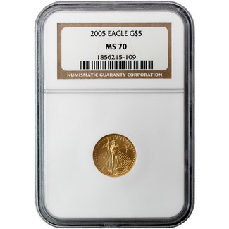 2005 $5 Gold Eagle NGC MS70
