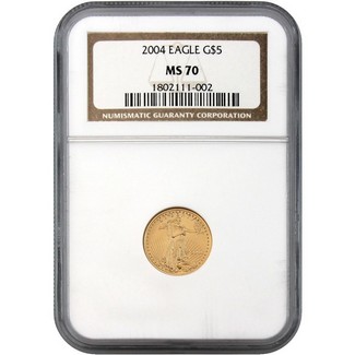 2004 $5 Gold Eagle NGC MS70