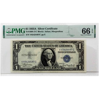 1935A $1 Silver Certificate PMG 66 (EPQ)