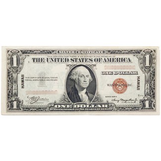 1935 A $1 Silver Certificate Hawaii Note Fine - Very Fine Condition