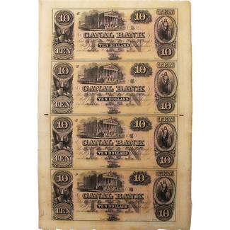 $10 New Orleans Canal Bank 4ct Sheet