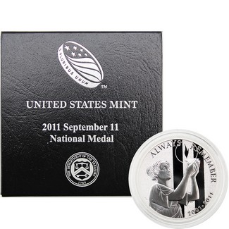 2011 W Proof 9/11 10th Anniversary Silver Medal OGP