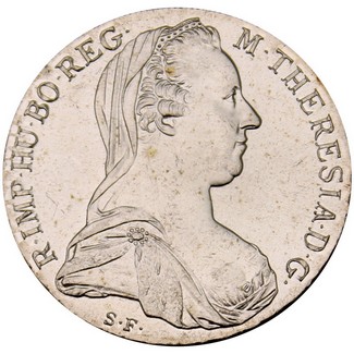 1780 Maria Theresa Silver Thaler Restrike Trade Coin