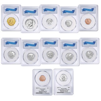 225th Anniversary Enhanced Uncirculated Coin Set PCGS SP69 First Day of Issue