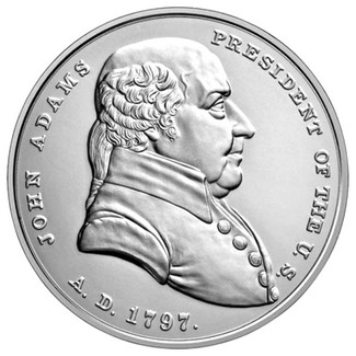 (2018) John Adams Silver Medal Original Government Packaging