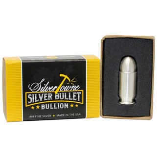 1oz 45 Caliber Automatic Colt Pistol (ACP) Silver Bullet Replica