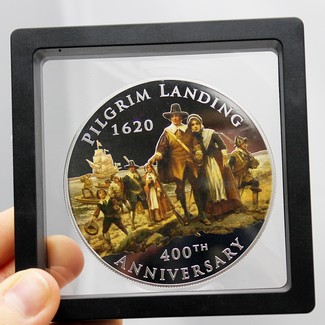 2020 $2 Pilgrim Landing 400th Anniversary 2 oz.Silver Colorized Coin