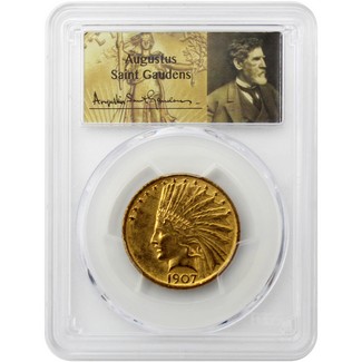 1907 $10 Gold Indian PCGS AU 58 (No Motto)