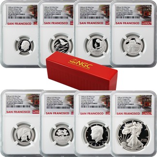 2020 Limited Edition Silver Proof Set NGC PF69 Ultra Cameo First Day Issue Cable Car Label