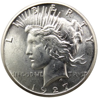 1927 Peace Dollar AU-BU Condition