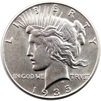 1935 Peace Dollar AU/BU Condition