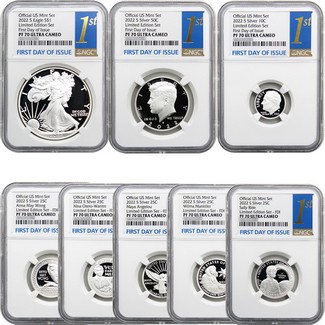 2022 Limited Edition Silver Proof Set NGC PF70 Ultra Cameo First Day Issue 1st Label