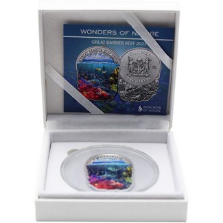 2023 $2 Fiji 1 oz Silver Colorized Wonders of Nature Great Barrier Reef Brilliant Uncirculated Coin