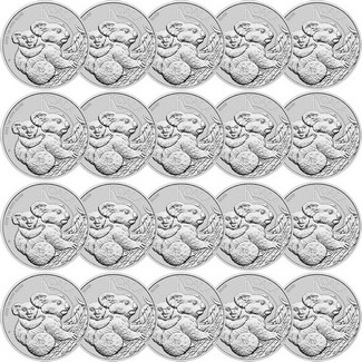 2023 P $1 Australia 1 oz Silver Koala Brilliant Uncirculated in Capsule (Roll of 20 Coins)