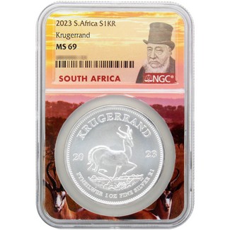2023 South Africa Silver Krugerrand NGC MS69 NGC Kruger Core