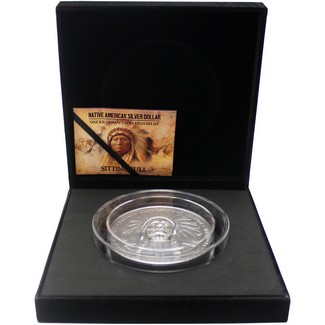 2023 $25 Oglala Lakota Sioux Nation Kilo Silver Antiqued The NA Chief Series Sitting Bull BU Coin