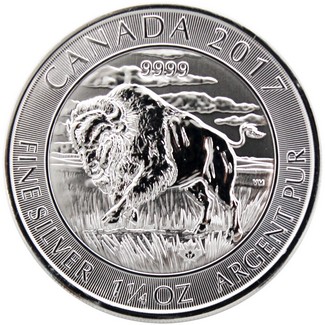 2017 $8 Royal Canadian Mint 1.25oz Silver Buffalo Brilliant Uncirculated