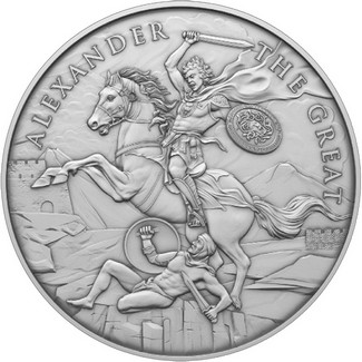 Alexander the Great Legendary Warriors Series 1oz .999 Silver Medallion