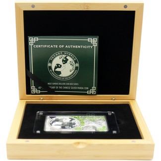 2023 China Silver Panda 40th Anniversary Coin & Bar Commemorative Set
